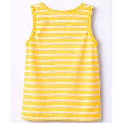 Babyhug 100% Single Jersey Knit Sleeveless Striped Vests - Multicolor