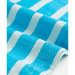 Babyhug 100% Cotton Single Jersey Knit Sleeveless Striped Vest - Blue