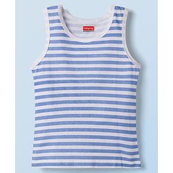 Babyhug 100% Cotton Knit Sleeveless Striped Sando Vest - Multicolor