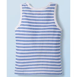 Babyhug 100% Cotton Knit Sleeveless Striped Sando Vest - Multicolor