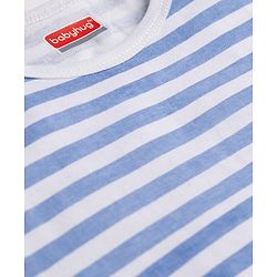 Babyhug 100% Cotton Knit Sleeveless Striped Sando Vest - Multicolor