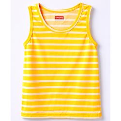Babyhug 100% Single Jersey Knit Sleeveless Striped Vests - Multicolor