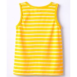 Babyhug 100% Single Jersey Knit Sleeveless Striped Vests - Multicolor