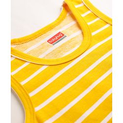 Babyhug 100% Single Jersey Knit Sleeveless Striped Vests - Multicolor