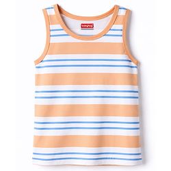 Babyhug 100% Cotton Knit Sleeveless Striped Sando - Multicolor