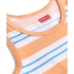 Babyhug 100% Cotton Knit Sleeveless Striped Sando - Multicolor
