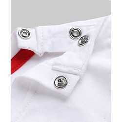 Babyhug Disney 100% Cotton Knit Half Sleeves T-Shirt & Shorts Night Suit With Mickey Mouse Graphic - Red