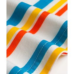 Babyhug 100% Cotton Single Jersey Knit Sleeveless Striped Vest - Multicolor