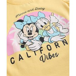 Babyhug Disney Single Jersey Knit Half Sleeves T-Shirt & Shorts Night Suit with Minnie Mouse Family Graphics -  Multicolour