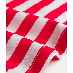Babyhug 100% Cotton Single Jersey Knit Sleeveless Striped Vest - Red