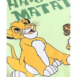 Babyhug Disney Single Jersey Knit Half Sleeves T-Shirt With Lion King Graphic - Green