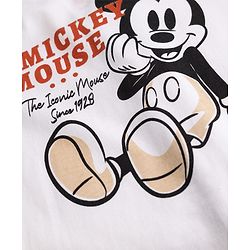 Babyhug Disney 100% Cotton Knit Half Sleeves Front Open T-Shirt & Shorts Set With Mickey Mouse Graphic - Navy Blue