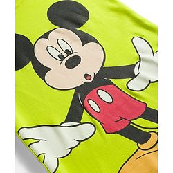 Babyhug Disney Raglan Half Sleeves Romper & Cap With Mickey Mouse Graphics - Green