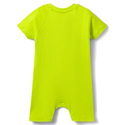 Babyhug Disney Raglan Half Sleeves Romper & Cap With Mickey Mouse Graphics - Green