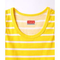 Babyhug 100% Single Jersey Knit Sleeveless Striped Sando  - Multicolor