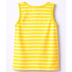 Babyhug 100% Single Jersey Knit Sleeveless Striped Sando  - Multicolor
