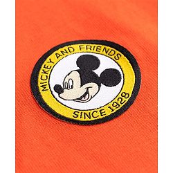 Babyhug Disney Single Jersey Knit Half Sleeves T-Shirts with Front & Back Mickey Mouse & Friends Graphics - Red
