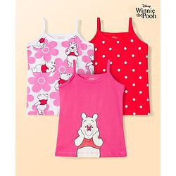Babyhug Disney Interlock Knit Sleeveless Slips with Winnie The Pooh Graphics Pack of 3 - Multicolor