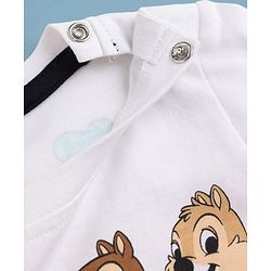 Babyhug Disney 100% Cotton Knit Half Sleeves T-Shirt With Front & Back Mickey Mouse & Friends Graphic - White