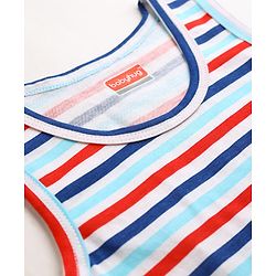 Babyhug 100% Cotton Single Jersey Knit Sleeveless Striped Vests - Multicolor