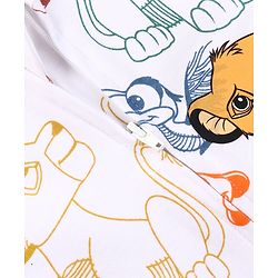 Babyhug Disney Interlock Knit Full Sleeves Footed Sleepsuit With Mickey Mouse Graphics - Multicolor