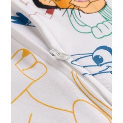 Babyhug Disney Interlock Knit Full Sleeves Footed Sleepsuit With Lion King Graphics - White