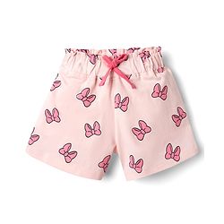 Babyhug Disney Single Jersey Knit Half Sleeves T-Shirt & Shorts Night Suit with Minnie Mouse Print - Pink