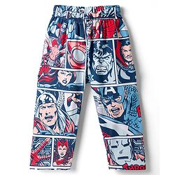 Babyhug Marvel Single Jersey Knit Full Sleeves T-Shirt & Pyjama Night-Suit With Avengers Graphics - Blue