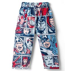 Babyhug Marvel Single Jersey Knit Full Sleeves T-Shirt & Pyjama Night-Suit With Avengers Graphics - Blue
