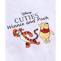 Babyhug Disney Single Jersey Knit Half T-Shirt With Front & Back Winnie The Pooh Graphic - White
