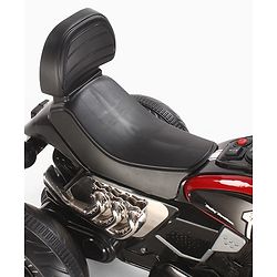 Babyhug Three Wheel Battery Operated Ride On Bike with Music & Lights - Black Red| Foot Pedal Accelerator| Forward & Reverse Drive| Rechargeable Battery| 2 to 6 Years| Aux Music| easy to Assemble