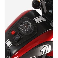 Babyhug Three Wheel Battery Operated Ride On Bike with Music & Lights - Black Red| Foot Pedal Accelerator| Forward & Reverse Drive| Rechargeable Battery| 2 to 6 Years| Aux Music| easy to Assemble