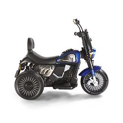 Babyhug Three Wheel Battery Operated Ride On Bike with Music & Lights - Black Red| Foot Pedal Accelerator| Forward & Reverse Drive| Rechargeable Battery| 2 to 6 Years| Aux Music| easy to Assemble