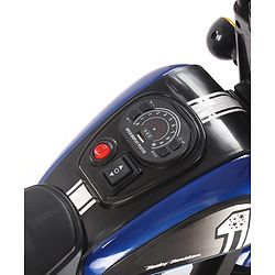 Babyhug Three Wheel Battery Operated Ride On Bike with Music & Lights - Black Red| Foot Pedal Accelerator| Forward & Reverse Drive| Rechargeable Battery| 2 to 6 Years| Aux Music| easy to Assemble
