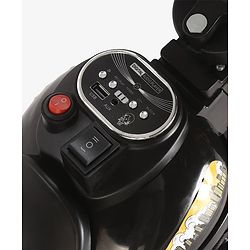Babyhug Three Wheel Battery Operated Ride On Bike with Music & Lights - Black Yellow| Foot Pedal Accelerator| Forward & Reverse Drive| Rechargeable Battery| 2 to 6 Years| Aux Music| easy to Assemble