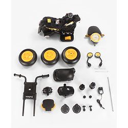 Babyhug Three Wheel Battery Operated Ride On Bike with Music & Lights - Black Yellow| Foot Pedal Accelerator| Forward & Reverse Drive| Rechargeable Battery| 2 to 6 Years| Aux Music| easy to Assemble