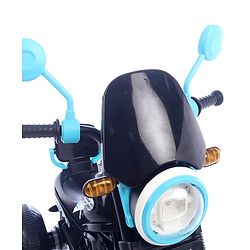 Babyhug Three Wheel Battery Operated Ride On Bike with Music & Lights - Black Yellow| Foot Pedal Accelerator| Forward & Reverse Drive| Rechargeable Battery| 2 to 6 Years| Aux Music| easy to Assemble