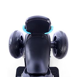 Babyhug Three Wheel Battery Operated Ride On Bike with Music & Lights - Black Yellow| Foot Pedal Accelerator| Forward & Reverse Drive| Rechargeable Battery| 2 to 6 Years| Aux Music| easy to Assemble