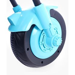 Babyhug Three Wheel Battery Operated Ride On Bike with Music & Lights - Black Yellow| Foot Pedal Accelerator| Forward & Reverse Drive| Rechargeable Battery| 2 to 6 Years| Aux Music| easy to Assemble