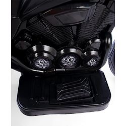Babyhug Three Wheel Battery Operated Ride On Bike with Music & Lights - Black Yellow| Foot Pedal Accelerator| Forward & Reverse Drive| Rechargeable Battery| 2 to 6 Years| Aux Music| easy to Assemble