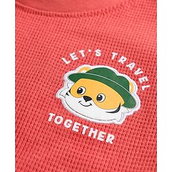 Babyhug Cotton Knit T-Shirt Half Sleeves Structured with Graphics Multi Color 6-9 Months