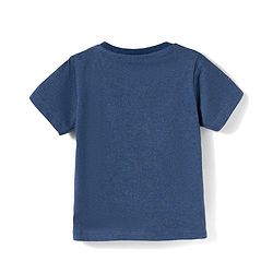 Babyhug Single Jersey Knit Half Sleeves T-Shirt & Shorts Set With Beach Theme Print - Navy Blue & Olive Green