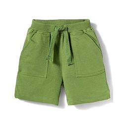 Babyhug Single Jersey Knit Half Sleeves T-Shirt & Shorts Set With Beach Theme Print - Navy Blue & Olive Green