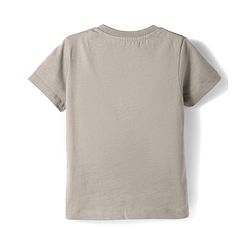 Babyhug Single Jersey Knit Half Sleeves T-Shirt & Shorts Set With Cat Print - Grey & Black