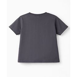 Babyhug Single Jersey Knit Half Sleeves T-Shirt & Shorts Set With Boat Print - Grey