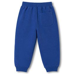 Babyhug 100% Cotton Terry Knit Full Length Text Printed Lounge Pant -Blue