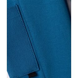 Babyhug Cotton Terry Knit Full Length Solid Lounge Pant - Blue