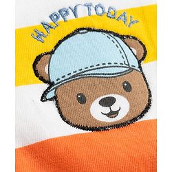 Babyhug Cotton Knit Half Sleeves T-Shirt with Tiger Print - Multicolor