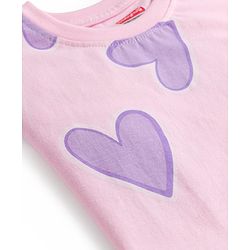 Babyhug Cotton Knit Half Sleeves Hearts Printed T-Shirt - Multicolor