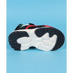 Cute Walk by Babyhug Velcro Closure Solid Sandals - Black